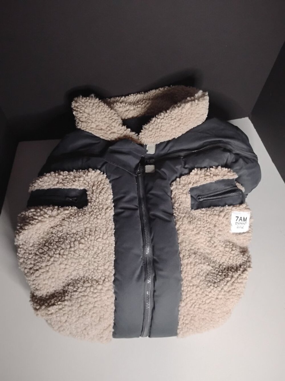 7AM Enfant Cover Cocoon Smokey Oatmeal Teddy Style